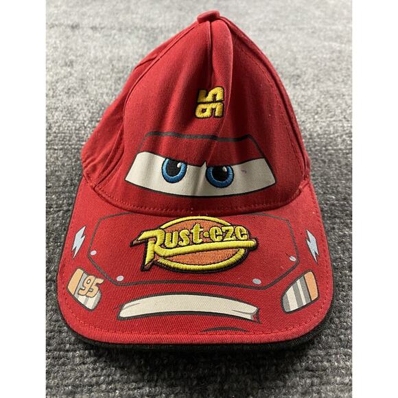 Disney | Accessories | Disney Pixar Hat Cars Mcqueen Baseball Cap Red ...